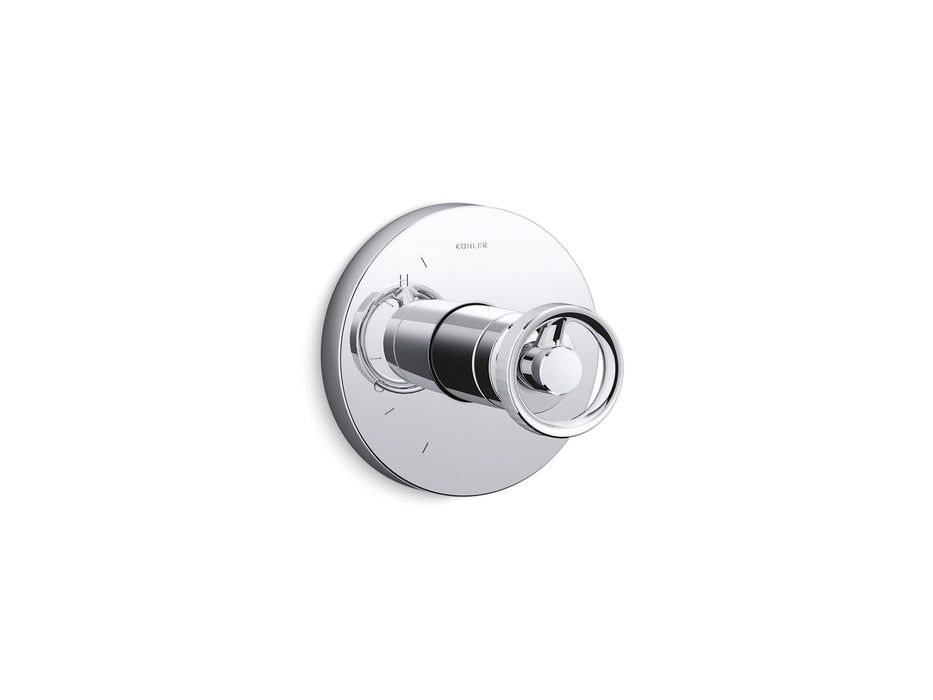 KOHLER K-TS78015-9 Components Rite-Temp valve trim with Industrial handle, polished chrome