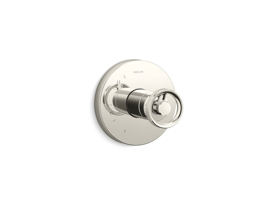 KOHLER K-TS78015-9 Components Rite-Temp valve trim with Industrial handle, vibrant polished nickel
