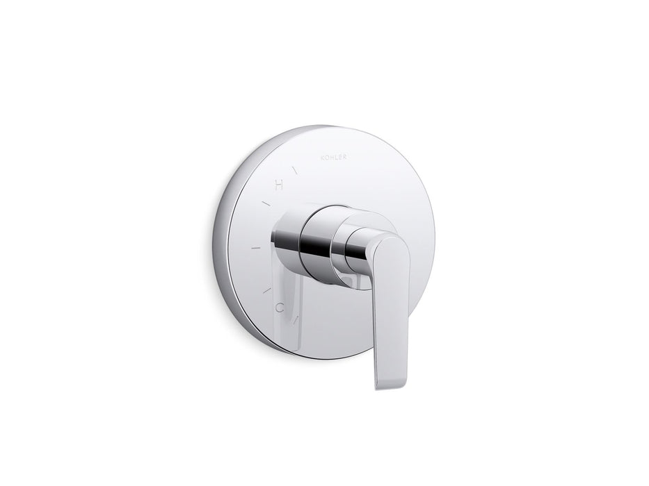 KOHLER K-TS97018-4 Avid Rite-Temp valve trim with lever handle, polished chrome