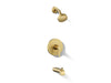 KOHLER K-TS97074-4G Pitch Rite-Temp bath and shower trim kit, 1.75 gpm, vibrant brushed moderne brass