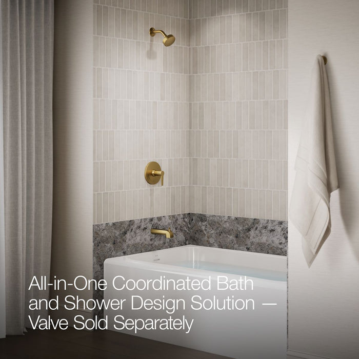 KOHLER K-TS97074-4G Pitch Rite-Temp bath and shower trim kit, 1.75 gpm, vibrant brushed moderne brass - view 5