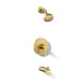 KOHLER K-TS97074-4Y Pitch Rite-Temp bath and shower trim kit, 2.5 gpm, vibrant brushed moderne brass