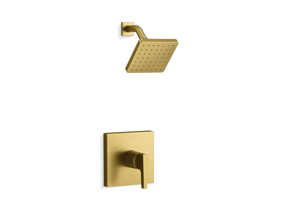 KOHLER K-TS99764-4G Honesty Rite-Temp shower trim kit, 1.75 gpm, vibrant brushed moderne brass