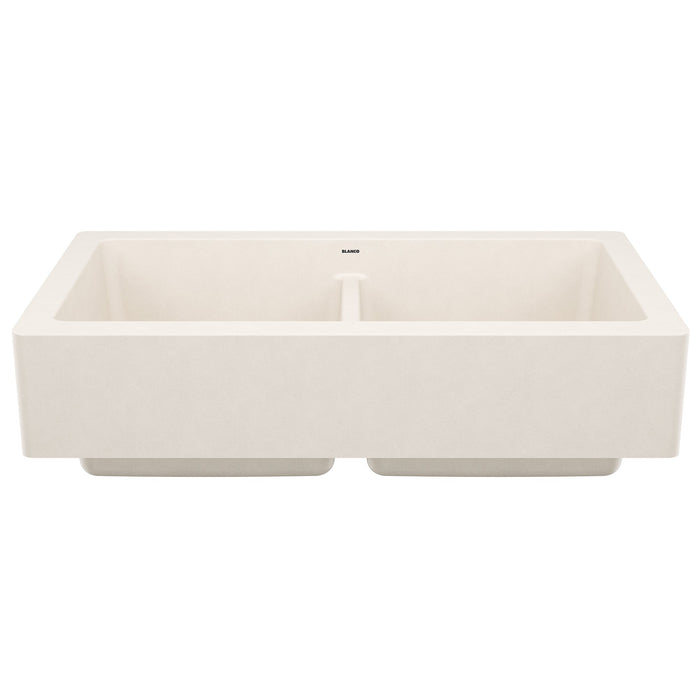 BLANCO 527409 Vintera 33" Equal Double Apron Farmhouse Sink - Soft White