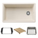 BLANCO Inteos SILGRANIT 33" Single Bowl Reversible Undermount Workstation Kitchen Sink - Soft White