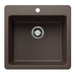 BLANCO Liven SILGRANIT 21" Single Bowl Dual Mount Kitchen Sink - Café