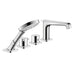 AXOR Citterio E 4-Hole Thermostatic Roman Tub Set Trim with 1.75 GPM Handshower