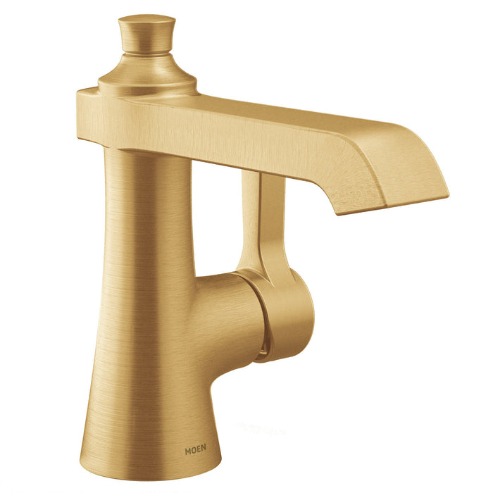 Moen Flara S6981 One-Handle Bathroom Faucet, brushed gold
