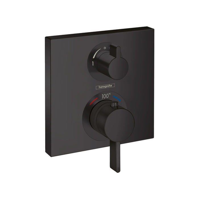 hansgrohe Ecostat Square Thermostatic Trim with Volume Control and Diverter