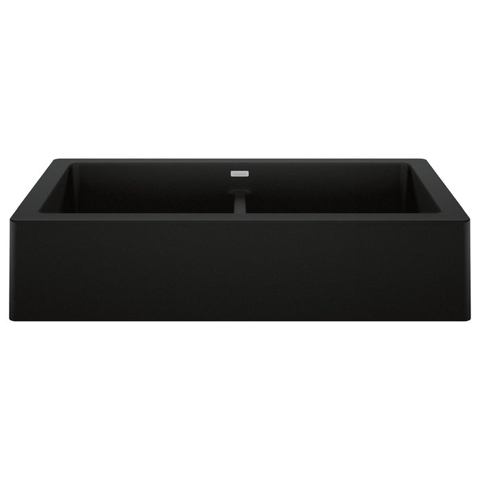 BLANCO 526554 Vintera 33" Equal Double Apron Farmhouse Sink - Coal Black