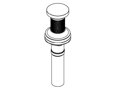 KOHLER K-1032297 Clicker Drain W/O Overflow, Vibrant Brushed Nickel