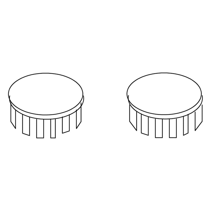 KOHLER K-97388 Cap Kit, Seat Hinge, Pair, Brushed Chrome