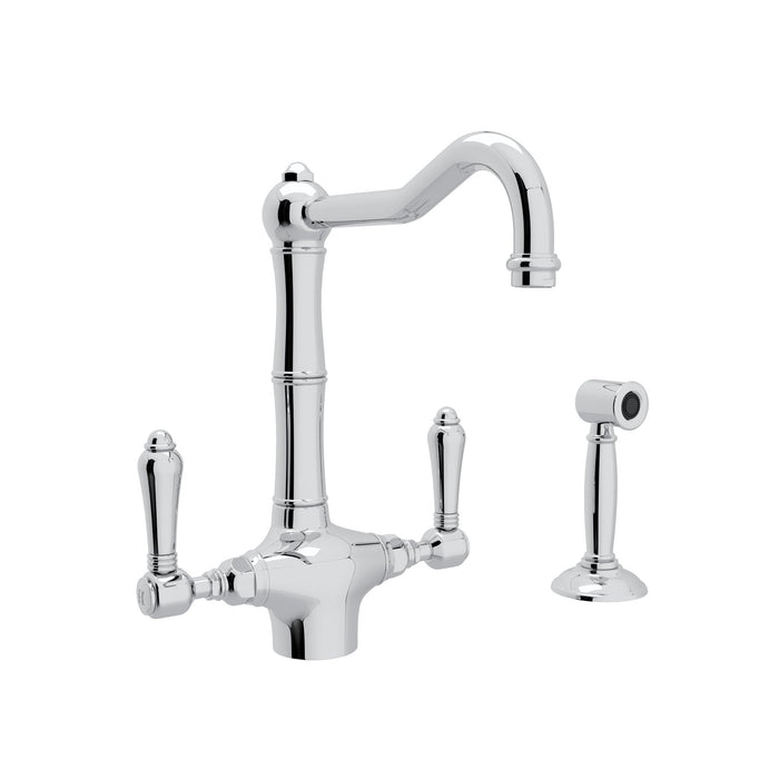 ROHL A1679WS Acqui® Two Handle Kitchen Faucet With Side Spray