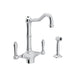 ROHL A1679WS Acqui® Two Handle Kitchen Faucet With Side Spray