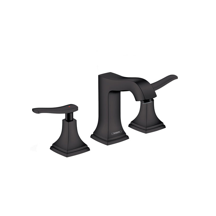 hansgrohe Metropol Classic Widespread Faucet 110 with Lever Handles and Pop-Up Drain, 1.2 GPM