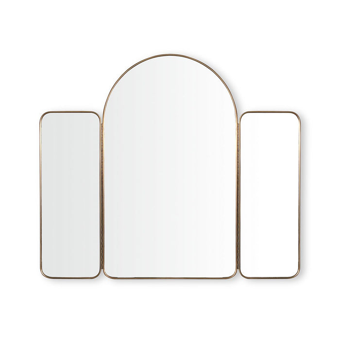Robern CM4740T87 Triptych Metal Mirror, 47" x 40" x 1-1/16", Aged Brass