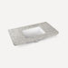 Robern TA36UCO96-8CS6 Quartz Stone Vanity Top, 36" x 1-1/8" x 23", Center Undercounter Sink, Pietra, Three Hole, for Helden