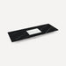 Robern TA56UCO95-8CS2 Quartz Stone Vanity Top, 56" x 1-1/8" x 23", Center Undercounter Sink, Eternal Marquina, Three Hole, fo