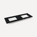 Robern TA60UDO95-8CS3 Quartz Stone Vanity Top, 60" x 1-1/8" x 23", Double Undercounter Sink, Eternal Marquina, Three Hole, fo