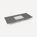Robern TB49UCO91-8 Quartz Stone Vanity Top, 49" x 3/4" x 22", Center Undercounter Sink, Stone Gray, Three Hole, for Islamorad