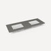 Robern TB61UDO91-8D2 Quartz Stone Vanity Top, 61" x 3/4" x 22", Double Undercounter Sink, Stone Gray, Three Hole, for Islamor