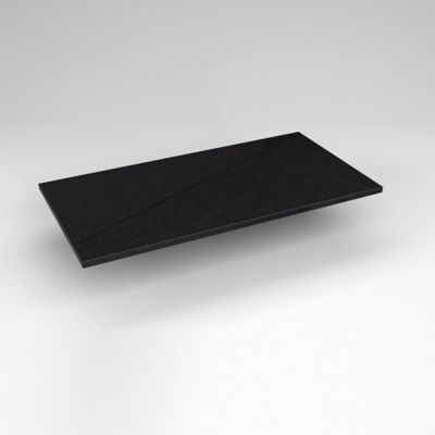 Robern TE37G90 Quartz Stone Vanity Top, 37" x 3/4" x 19", Dry Top, Lava Black