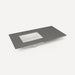 Robern TF43ULO91-8 Quartz Stone Vanity Top, 43" x 3/4" x 22", Left Offset Undercounter Sink, Stone Gray, Three Hole