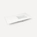Robern TF43URO92-1 Quartz Stone Vanity Top, 43" x 3/4" x 22", Right Offset Undercounter Sink, Quartz White, Single Hole