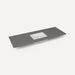 Robern TF61UCO91-1 Quartz Stone Vanity Top, 61" x 3/4" x 22", Center Undercounter Sink, Stone Gray, Single Hole