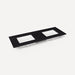 Robern TF61UDO90-1D2 Quartz Stone Vanity Top, 61" x 3/4" x 22", Double Undercounter Sink, Lava Black, Single Hole