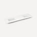 Robern TF73UDO92-8D5 Quartz Stone Vanity Top, 73" x 3/4" x 22", Double Undercounter Sink, Quartz White, Three Hole