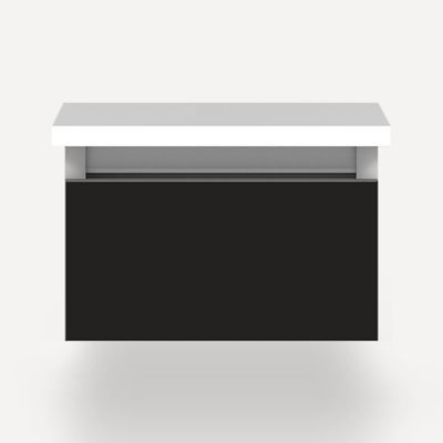 Robern VM12H1D21F28N 12" x 7-1/2" x 21", Matte Black, Full Drawer