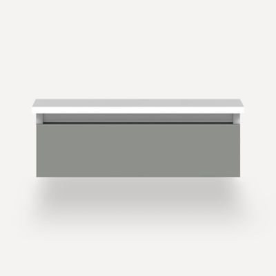 Robern VM24H1D21F27S 24" x 7-1/2" x 21", Matte Gray, Full Drawer, Selectable Night Light, 2700K/4000K Temperature (Warm/Cool 