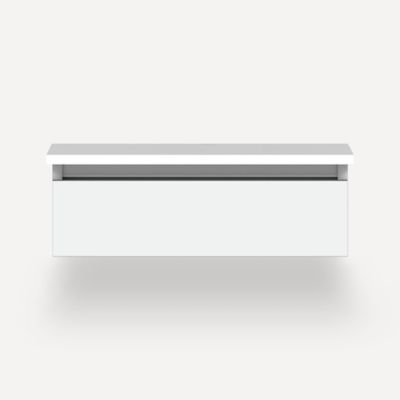 Robern VM24H1D21R26S 24" x 7-1/2" x 21", Matte White, False Front Drawer, Selectable Night Light, 2700K/4000K Temperature (Wa