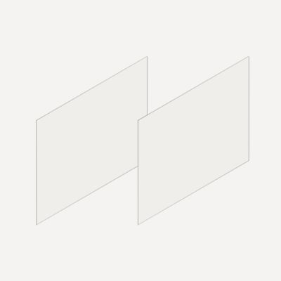 Robern VM2SKH2D21-19 Cartesian & Side Kit, 15" H x 21" D, Pair Side Kits, Satin White