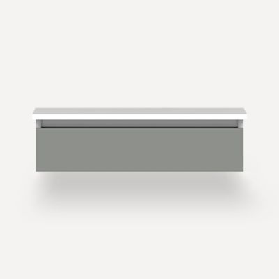 Robern VM30H1D21P27S 30" x 7-1/2" x 21", Matte Gray, Plumbing Drawer, Selectable Night Light, 2700K/4000K Temperature (Warm/C