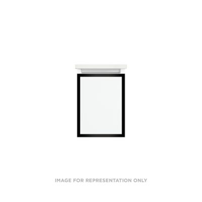 Robern VP12H2D21F11N83 Modular Vanity, 12" x 15" x 21", Tinted Gray Mirror, Matte Black Frame, Full Drawer