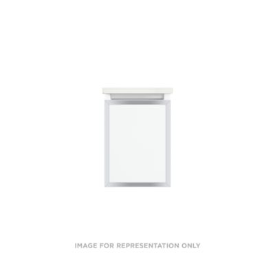 Robern VP12H2D21F26S76 Modular Vanity, 12" x 15" x 21", Matte White, Chrome Frame, Full Drawer, Selectable Night Light, 2700K