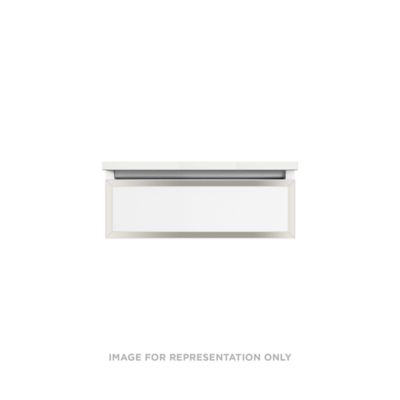 Robern VP24H1D21F11S77 Modular Vanity, 24" x 7-1/2" x 21", Tinted Gray Mirror, Polished Nickel Frame, Full Drawer, Selectable