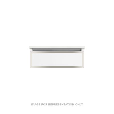 Robern VP24H1D21R27S77 Modular Vanity, 24" x 7-1/2" x 21", Matte Gray, Polished Nickel Frame, False Front Drawer, Selectable 