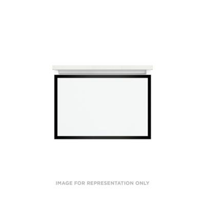 Robern VP24H2D21F19N83 Modular Vanity, 24" x 15" x 21", Satin White, Matte Black Frame, Full Drawer