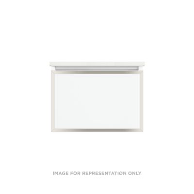 Robern VP24H2D21F28S77 Modular Vanity, 24" x 15" x 21", Matte Black, Polished Nickel Frame, Full Drawer, Selectable Night Lig