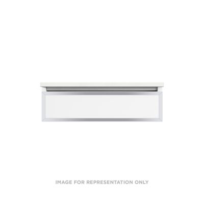 Robern VP30H1D21F28S76 Modular Vanity, 30" x 7-1/2" x 21", Matte Black, Chrome Frame, Full Drawer, Selectable Night Light, 27
