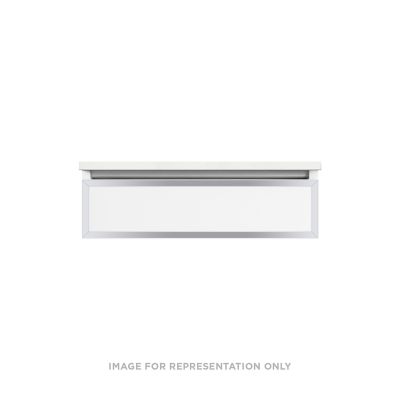 Robern VP30H1D21R27N76 Modular Vanity, 30" x 7-1/2" x 21", Matte Gray, Chrome Frame, False Front Drawer