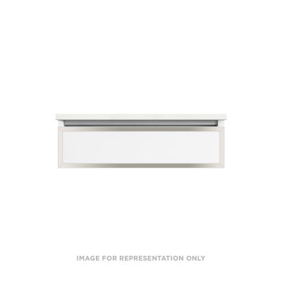 Robern VP30H1D21R27N77 Modular Vanity, 30" x 7-1/2" x 21", Matte Gray, Polished Nickel Frame, False Front Drawer