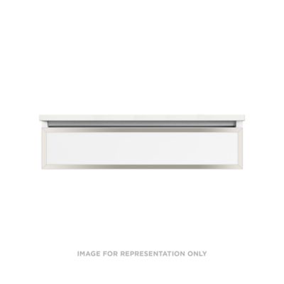 Robern VP36H1D21P28N77 Modular Vanity, 36" x 7-1/2" x 21", Matte Black, Polished Nickel Frame, Plumbing Drawer