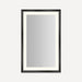 Robern YM2743RPCMD383 Sculpt Lighted Mirror, 27” x 43” x 2-5/16”, Chamfer Museum Frame, Matte Black, Perimeter Light Pattern,