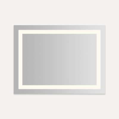 Robern YM4836RIFPD3P Vitality Lighted Mirror, 48" x 36" x 1-3/4", Inset Light Pattern, Warm White (3000K), Dimmable, Defogger