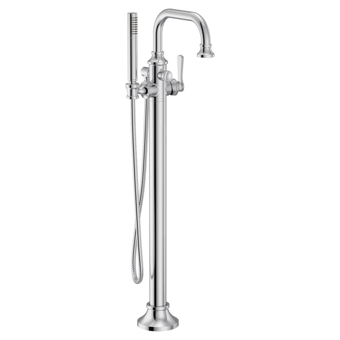 one-handle tub filler includes hand shower