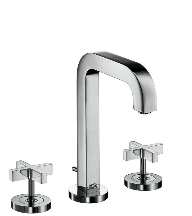 AXOR Citterio Widespread Faucet 170 with Cross Handles and Pop-Up Drain, 1.2 GPM